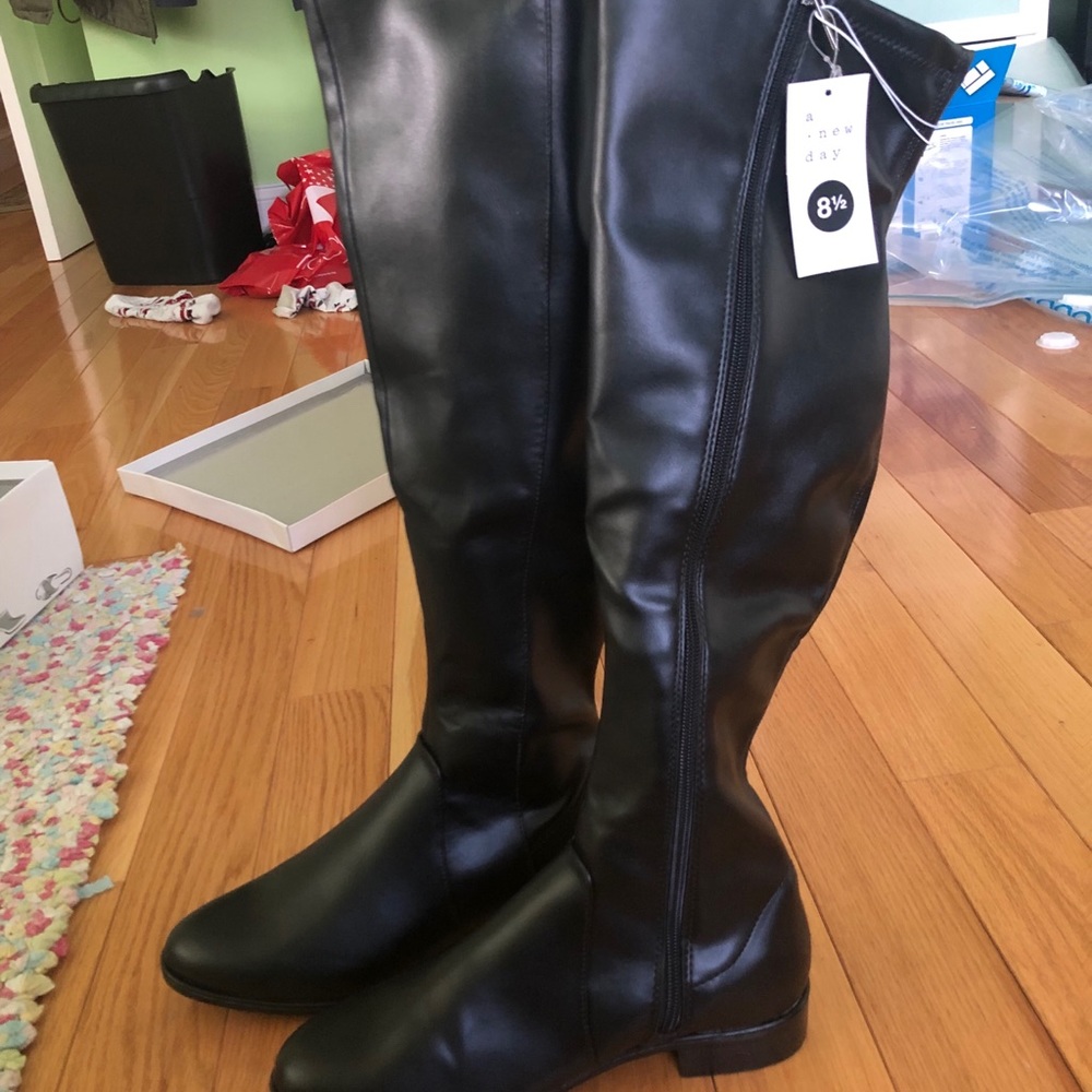 Black Knee High Boots- Size 8 1/2